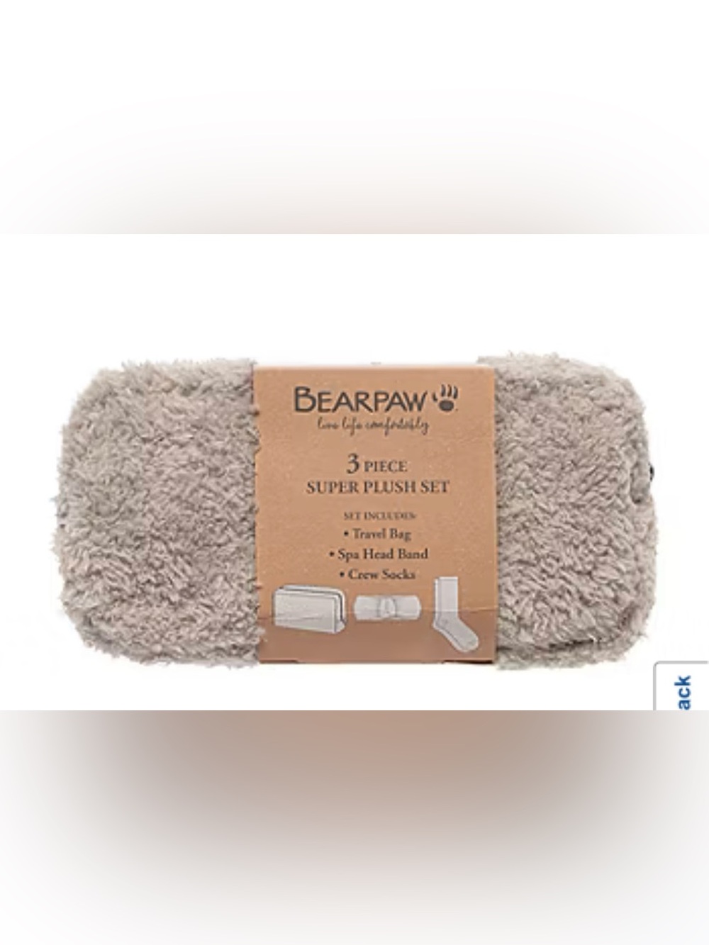 Bearpaw 3-Piece Super Plush Set - Taupe